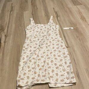 NWT NO BOUNDARIES | White Denim Floral Dress